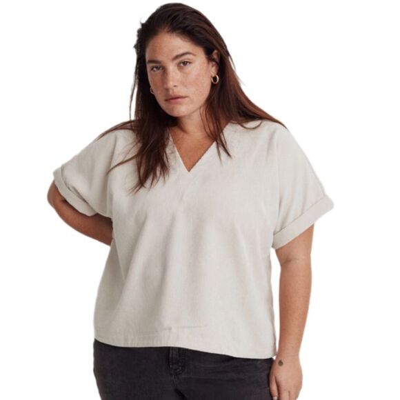Madewell Tops - Madewell Renata v neck ribbed corduroy top